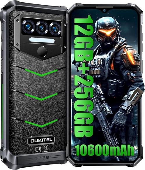 OUKITEL WP38 Outdoor Mobile Phone - 10600 mAh 12GB + 256GB, Telecommunicatie, Mobiele telefoons | Overige merken, Nieuw, Zonder abonnement