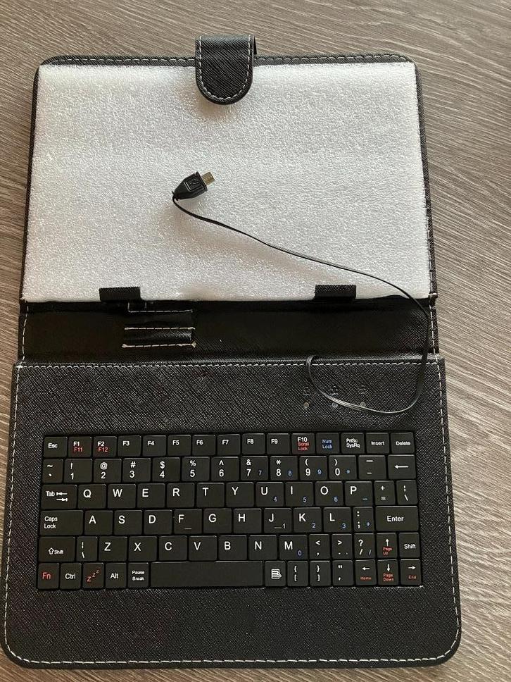 Tablethoes met toetsenbord, Computers en Software, Tablet-hoezen, Nieuw, Bescherming voor- en achterkant, Ophalen of Verzenden