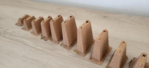 set met 12 stuks faller peilers ( dit is 2x faller 120472 ), Hobby en Vrije tijd, Modeltreinen | H0, Gebruikt, Brug, Tunnel of Gebouw