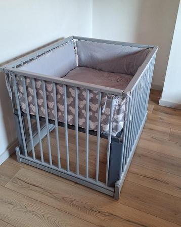 babypark met toebehoren, Kinderen en Baby's, Ophalen, Gebruikt, Rechthoekig, In hoogte verstelbaar