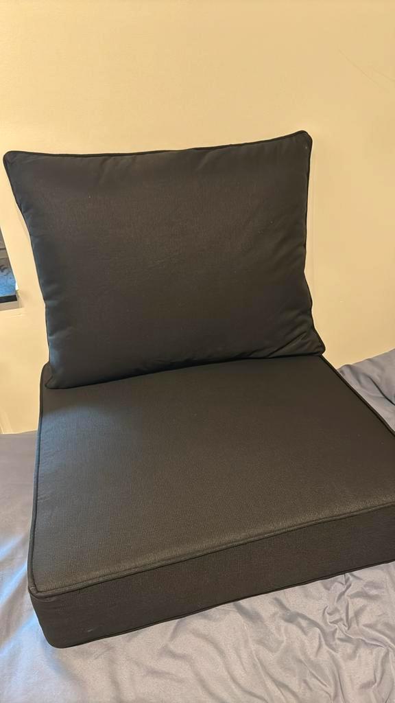 40 delige Lounge kussenset zwart/grafiet, Tuin en Terras, Tuinmeubel-accessoires, Nieuw, Ophalen