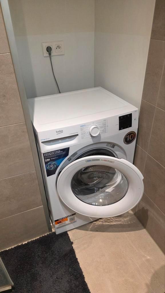Machine à laver BEKO BM3WFU38412CW – 8 kg, classe A, Elektronische apparatuur, Wasmachines, Zo goed als nieuw, Voorlader, 8 tot 10 kg