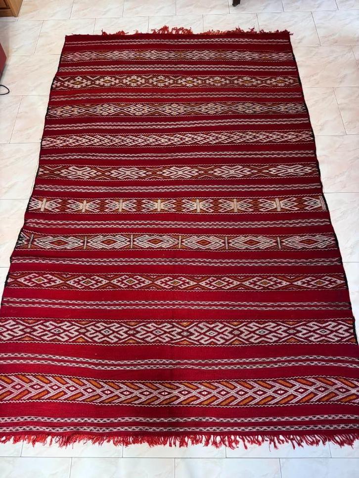 Authentiek Berber-wandtapijt - rood, 2,80m x 1,80m, Huis en Inrichting, Woonaccessoires | Wanddecoraties, Nieuw, Ophalen
