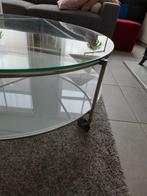 Salontafel Strind glas, Huis en Inrichting, Ophalen, Gebruikt, 50 tot 100 cm, Rond