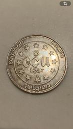 5 ECU 1987, Zilver, Ophalen of Verzenden, Losse munt, Zilver