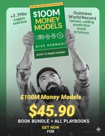 Alex Hormozi 100M Money Models Bundle ($6000 VALUE) beschikbaar voor biedingen