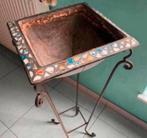 Porte plante pierre et métal lourd super état !, Ophalen