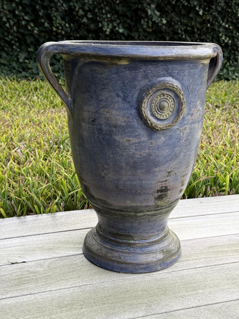 Grote blauwe tuinvaas, Jardin & Terrasse, Vases de jardin, Comme neuf, Enlèvement