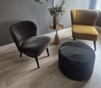 Nieuw van set Woood fauteuil met grote hocker, ongebruikt, Huis en Inrichting, Zetels | Zetels, Ophalen, Zo goed als nieuw