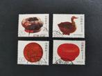 Chine 1993 - art - laque chinoise - oiseaux - vaisselle, Timbres & Monnaies, Timbres | Timbres thématiques, Animal et Nature, Affranchi