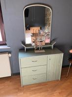 Dressoir mintgroen + spiegel + kleerkast + 2 nachtkastjes, Huis en Inrichting, Tafels | Kaptafels, Gebruikt, Ophalen of Verzenden