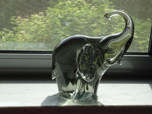 gesigneerde Livio SEGUSO olifant Murano quartz glass 4,2 kg, Antiek en Kunst, Antiek | Glaswerk en Kristal, Ophalen of Verzenden