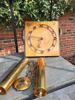 Horloge ancienne avec poids en laiton, Antiquités & Art, Enlèvement ou Envoi