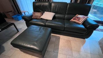 Lederen salon - Donkergroen beschikbaar voor biedingen