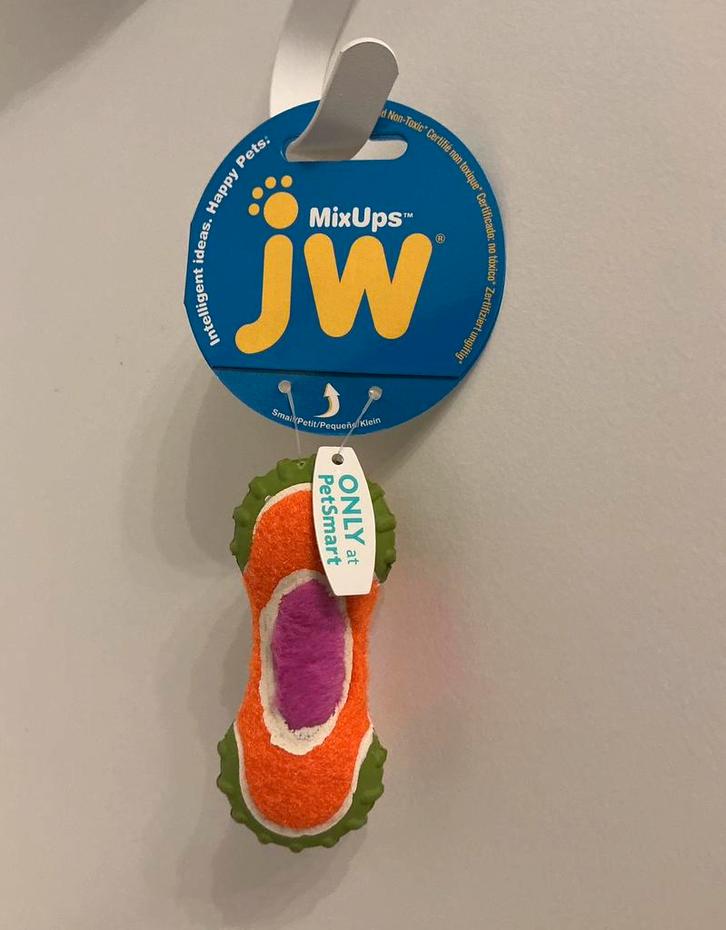 JW: Ribbed Barbell Small 10cm, Dieren en Toebehoren, Hondenspeelgoed, Nieuw, Kauwspeelgoed, Ophalen of Verzenden