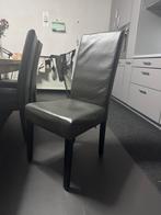 Eetkamerstoelen 6 stuks, Huis en Inrichting, Stoelen, Ophalen, Gebruikt, Overige kleuren, Eetkamer antraciet stoelen