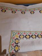 Petite nappe carrée 86X86 cm brodée main - lin, Enlèvement ou Envoi