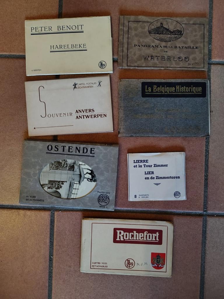 7 postkaarten boekjes Belgische steden, Ophalen of Verzenden