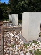 Set van 3 bloem/plantenbakken, Tuin en Terras, Ophalen, Gebruikt, Minder dan 60 cm, Beton