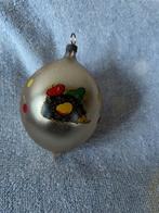 Oude glazen kerstbal met uniek decor egel/ fruit, Ophalen, Gebruikt