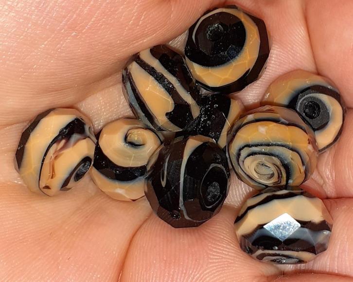 lot kralen 9 facet bruinzwart 12mm, Hobby en Vrije tijd, Kralen en Sieraden maken, Nieuw, Kraal, Verzenden