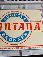 Fontana sources bronnen blikken bordje uit 1955, Enlèvement ou Envoi, Comme neuf, Panneau publicitaire