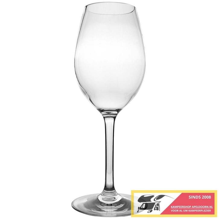 Bo-Camp Witte Wijnglas 330ml, Caravans en Kamperen, Caravanaccessoires, Nieuw, Ophalen of Verzenden