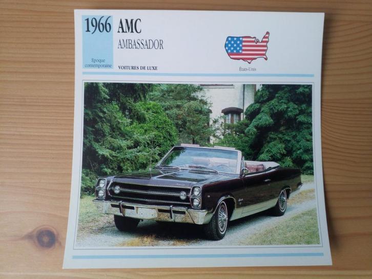 AMC - Edito Service steekkaarten auto bouwperiode 1966-1986, Verzamelen, Automerken, Motoren en Formule 1, Zo goed als nieuw, Auto's