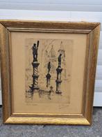 gravure petit sablon signe kurt peiser, Antiek en Kunst, Ophalen of Verzenden