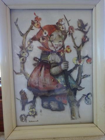 Hummel prenten met Vintage lijstje, Antiek en Kunst, Ophalen of Verzenden