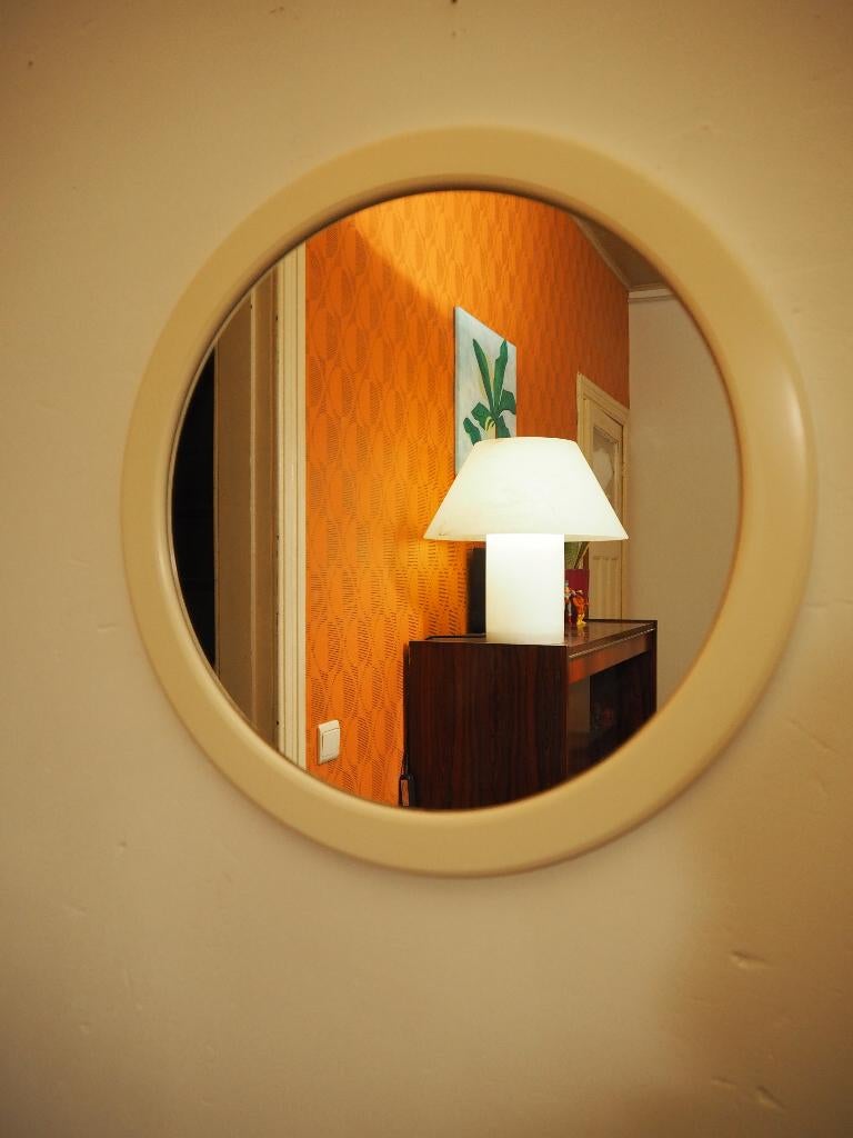 Ronde spiegel uit de Space Age, 1970s, Maison & Meubles, Accessoires pour la Maison | Miroirs, Comme neuf, Moins de 50 cm, Moins de 100 cm