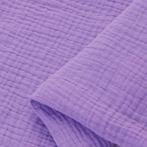5748)138x50cm Double Gauze tetra paars lavendel, Nieuw, 30 tot 200 cm, Ophalen of Verzenden, 120 cm of meer