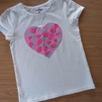 Nieuwe witte T-shirt met roze hartje – Orchestra – maat 140, Kinderen en Baby's, Kinderkleding | Maat 140, Nieuw, Meisje, Ophalen of Verzenden