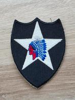 US WW2 2nd Infantry division patch whiteback Indianhead, Verzamelen, Militaria | Algemeen, Ophalen of Verzenden
