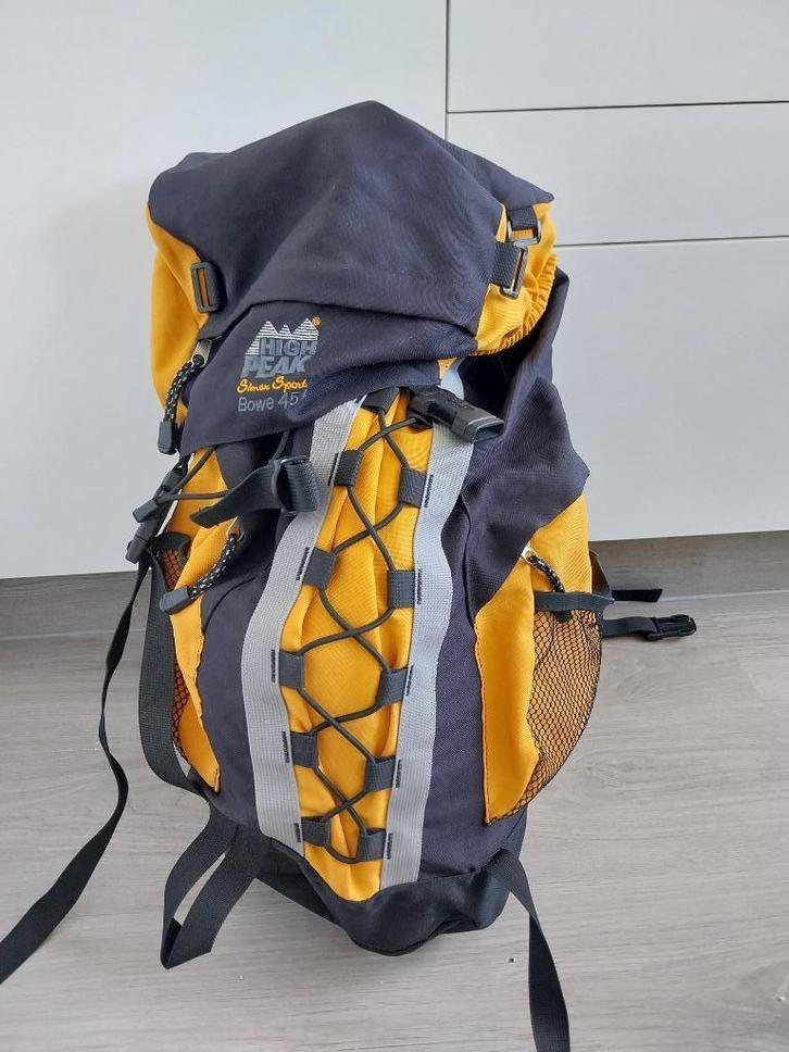 Rugzak High Peak 45 l 50 x 45 cm zwart met oranje, Handtassen en Accessoires, Tassen | Rugtassen, Zo goed als nieuw, Overige merken
