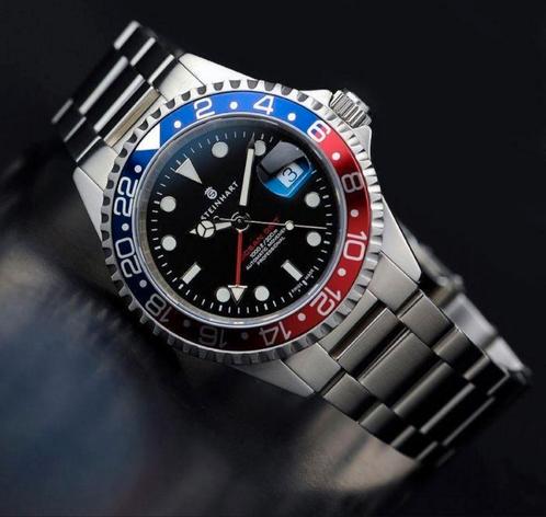 Steinhart GMT Pepsi, Handtassen en Accessoires, Horloges | Heren, Zo goed als nieuw, Citizen