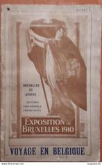 EXPOSITION DE BRUXELLES 1910 / GUIDE VOYAGE EN BELGIQUE avec, Collections, Autres sujets/thèmes, Avant 1940, Utilisé, Enlèvement ou Envoi