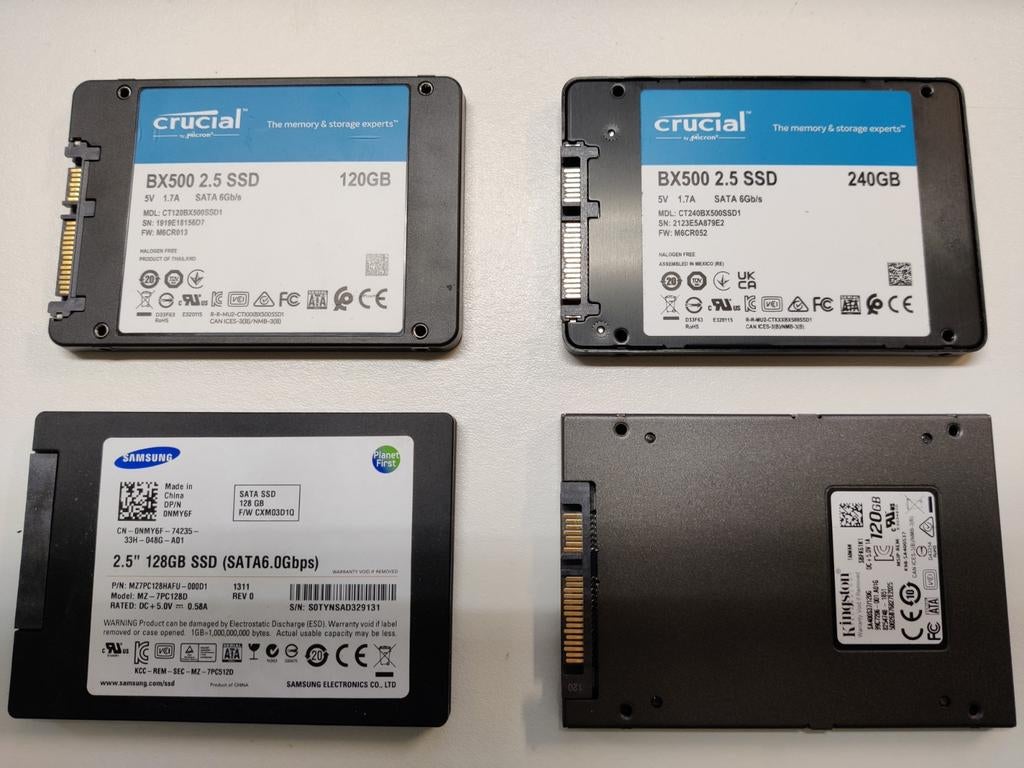 120GB & 240GB Sata SSD's, Informatique & Logiciels, Disques durs, Utilisé, Laptop, Interne, SATA, Enlèvement