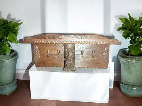 Charmante Nederlandse Arts & Crafts, gesneden kapstok, Huis en Inrichting, Woonaccessoires | Kapstokken, Zo goed als nieuw, Ophalen of Verzenden