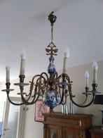 Très beau grand lustre en Delft véritable années 60, Ophalen