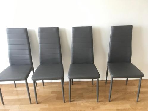 4 élégantes chaises Albatross. Prix du cadeau instantané, Maison & Meubles, Chaises, Comme neuf, Quatre, Synthétique, Métal, Gris