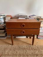 Nachtkastje vintage, Huis en Inrichting, Kasten | Ladekasten, 1 of 2 laden, Ophalen, Gebruikt