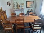 Massief eiken eetplaats, Huis en Inrichting, Complete eetkamers, Ophalen, Gebruikt, Massief eik, 4 tot 6 stoelen