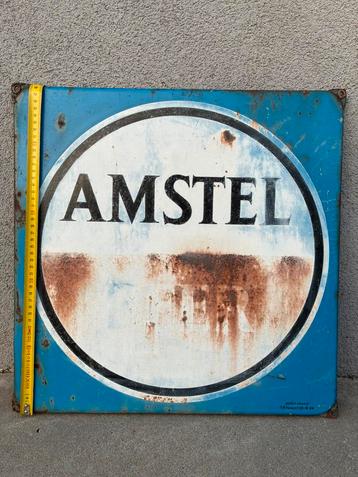 Assiette en émail AMSTEL BIER, Enlèvement, Utilisé