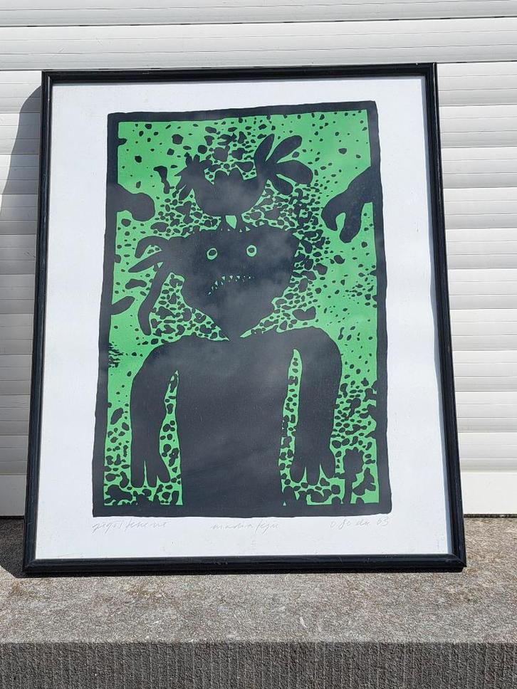 lithographie signe, Antiquités & Art, Art | Lithographies & Sérigraphies, Enlèvement ou Envoi