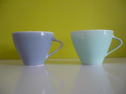2 vintage fifties tassen Boch Seduction, Antiek en Kunst, Antiek | Servies los, Ophalen of Verzenden