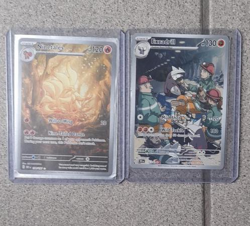 Ninetales Holo  + Excadrill Holo – verzamelduo, Hobby en Vrije tijd, Verzamelkaartspellen | Pokémon, Zo goed als nieuw, Meerdere kaarten