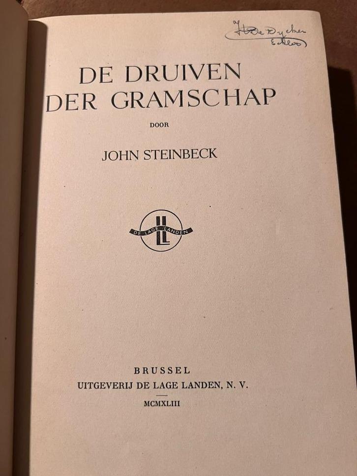 De druiven der grampschap - John Steinbeck, Boeken, Literatuur, Gelezen, België, Ophalen of Verzenden