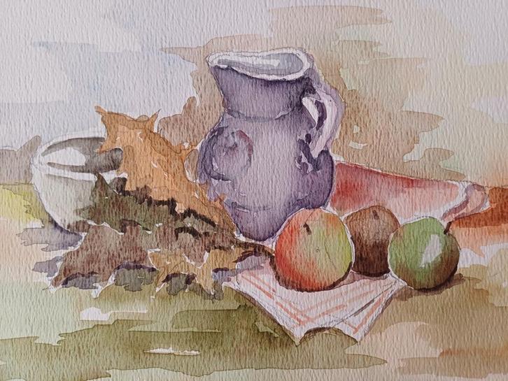 AQUAREL M. VAN DEN BEMPT, Antiek en Kunst, Kunst | Tekeningen en Fotografie, Verzenden