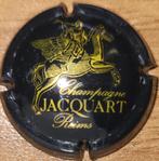 Champagnecapsule JACQUART zwart & geelgoud nr 06, Verzamelen, Wijnen, Nieuw, Frankrijk, Ophalen of Verzenden, Champagne